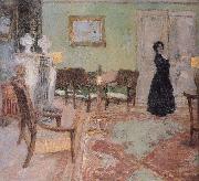 Edouard Vuillard The woman standing in the living room Sweden oil painting artist